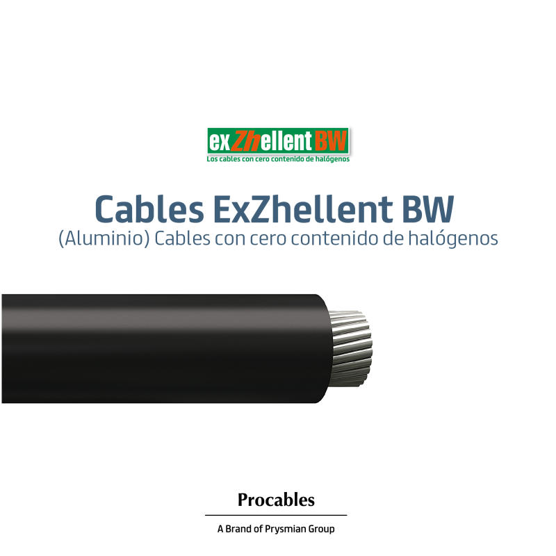 Cables ExZhellent BW (Aluminio) Cables con cero contenido de halógenos