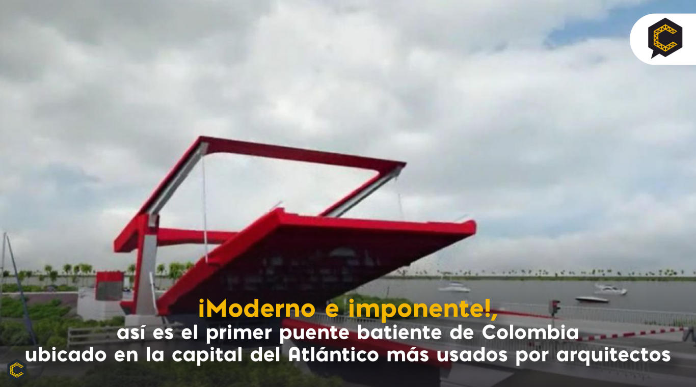¡Moderno e imponente!, así es el primer puente batiente de Colombia ubicado en la capital del Atlántico