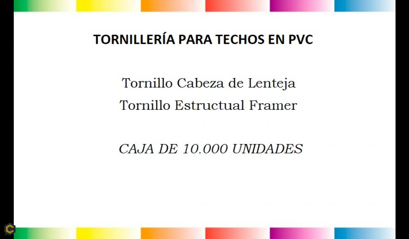 TORNILLERIA PARA TECHOS EN PVC - PLASTITEK