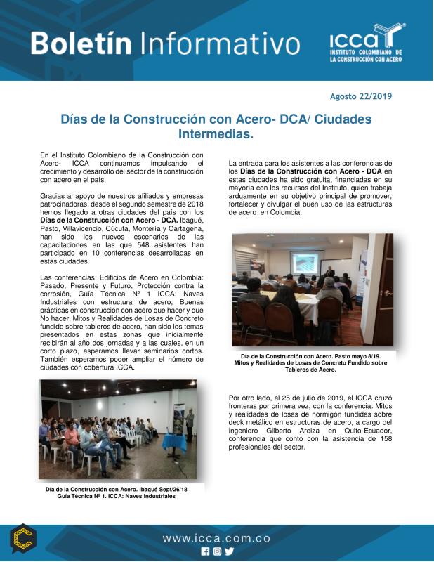 Boletín informativo ICCA: https://bit.ly/2Zl36W4